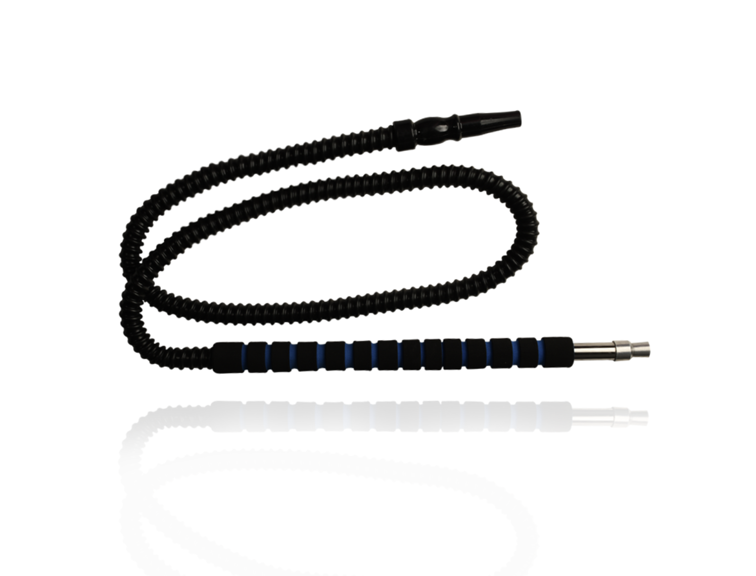 Chrome Hose with Chrome Mouthpiece, Full Sponge Grip, and Black Hose