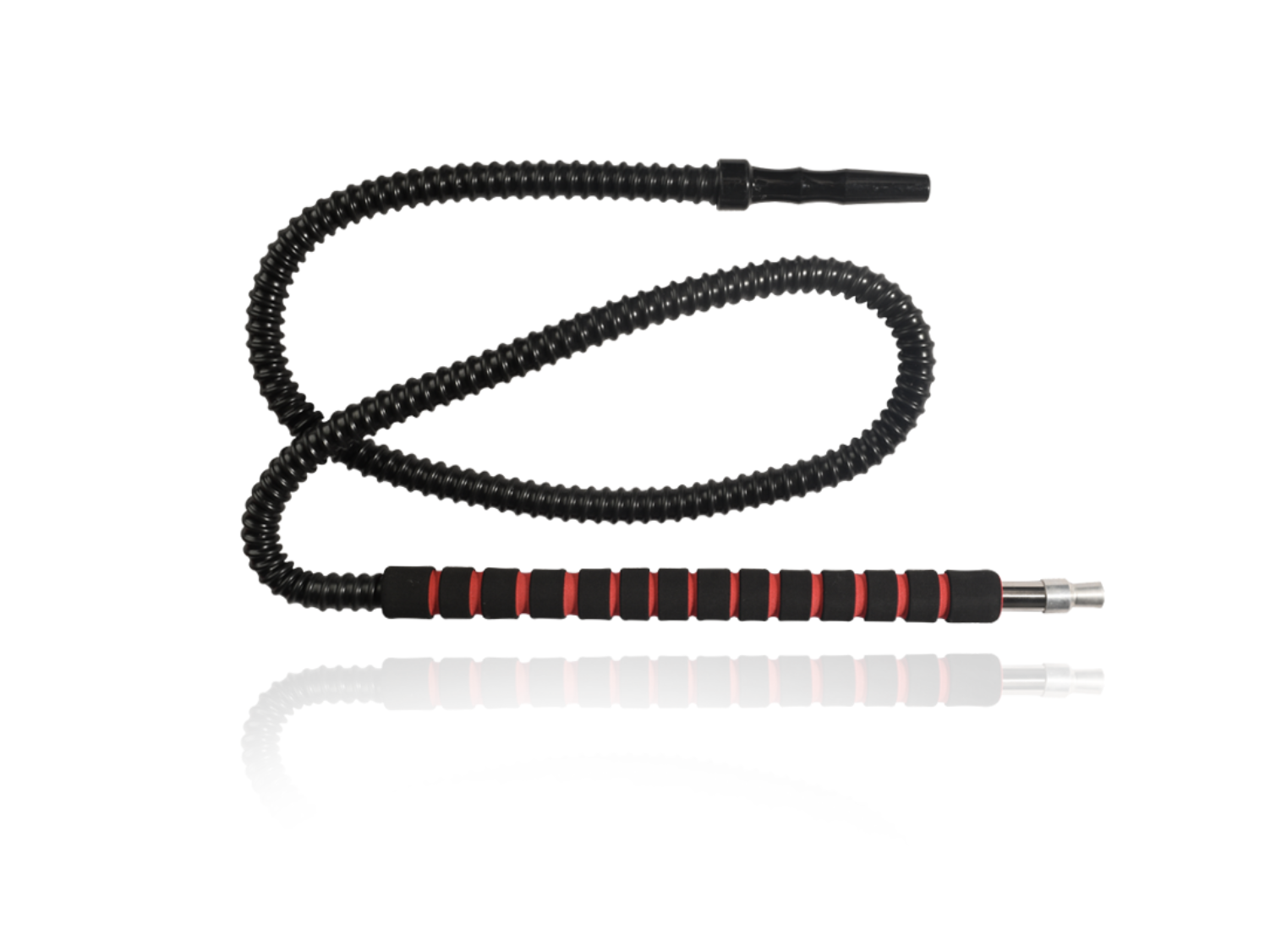 Chrome Hose with Chrome Mouthpiece, Full Sponge Grip, and Black Hose